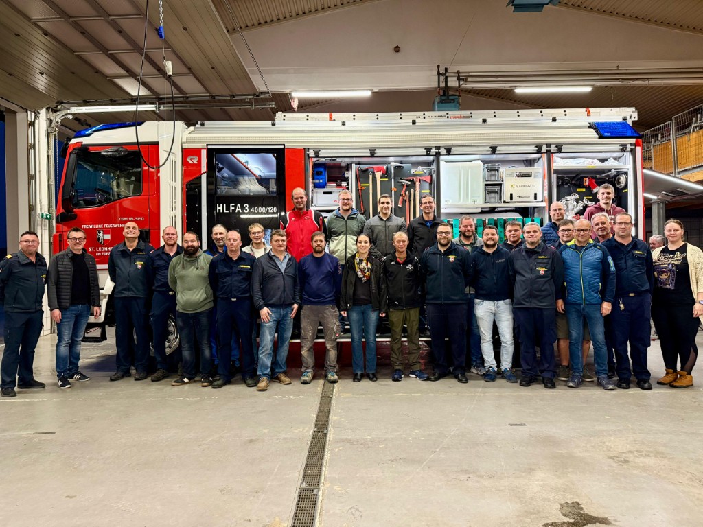 Gruppenfoto Ankunft HLF3 Mittel